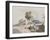 Shepherds with Vesuvius in the Distance-Giacinto Gigante-Framed Giclee Print