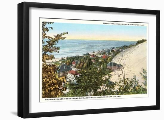 Sheridan Beach, Michigan City, Indiana-null-Framed Art Print