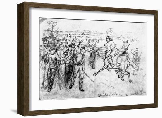 Sheridan's Ride at the Battle of Cedar Creek, Oct 19, 1864-Alfred R. Waud-Framed Giclee Print