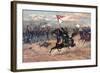 Sheridan's Ride, Pub. L Prang & Co., 1886 (Colour Litho)-Thure De Thulstrup-Framed Giclee Print