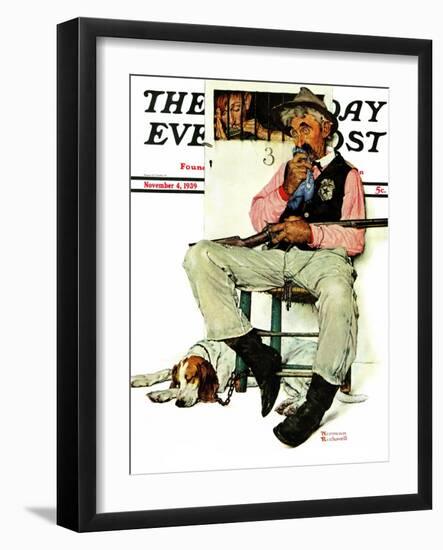 "Sheriff and Prisoner" Saturday Evening Post Cover, November 4,1939-Norman Rockwell-Framed Giclee Print