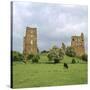 Sheriff Hutton Castle, 12th Century-CM Dixon-Stretched Canvas