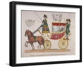 Sheriff in His State Carriage During the Lord Mayor's Procession, 1824-null-Framed Giclee Print