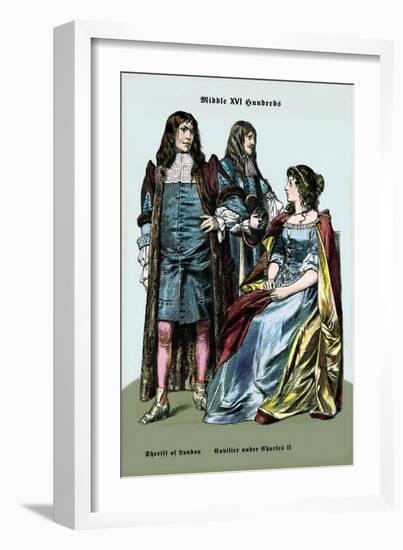 Sheriff of London and Caviliers under Charles II, 17th Century-Richard Brown-Framed Art Print