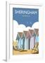 Sheringham - Dave Thompson Contemporary Travel Print-Dave Thompson-Framed Giclee Print