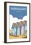 Sheringham - Dave Thompson Contemporary Travel Print-Dave Thompson-Framed Giclee Print