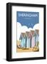 Sheringham - Dave Thompson Contemporary Travel Print-Dave Thompson-Framed Giclee Print