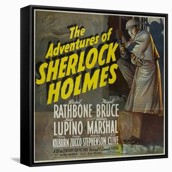 Sherlock Holmes, 1939, "The Adventures of Sherlock Holmes" Directed by Alfred L. Werker-null-Framed Stretched Canvas