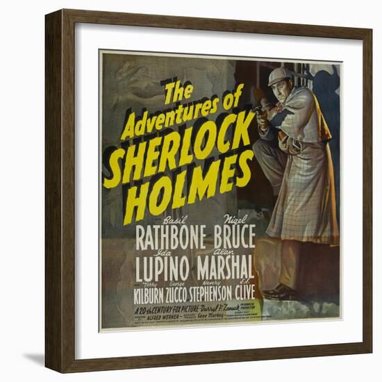 Sherlock Holmes, 1939, "The Adventures of Sherlock Holmes" Directed by Alfred L. Werker-null-Framed Giclee Print