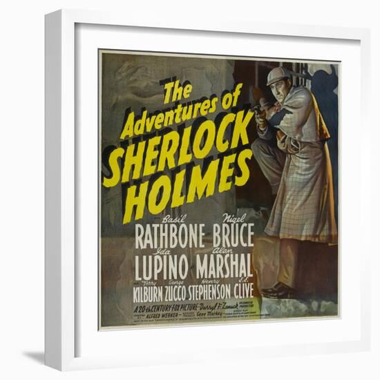 Sherlock Holmes, 1939, "The Adventures of Sherlock Holmes" Directed by Alfred L. Werker-null-Framed Giclee Print