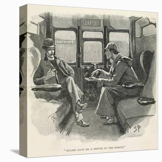 Sherlock Holmes and Dr. Watson-Sydney Pager-Stretched Canvas