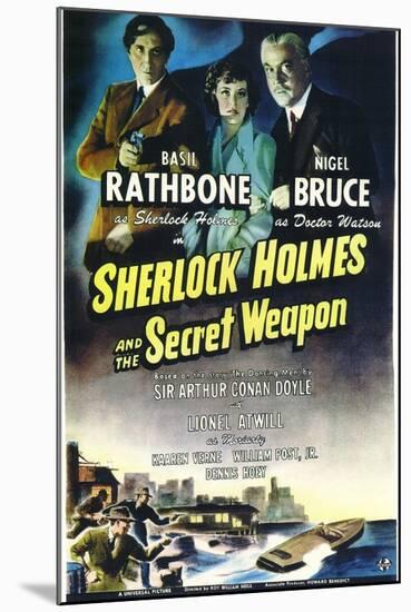 Sherlock Holmes and the Secret Weapon-null-Mounted Art Print