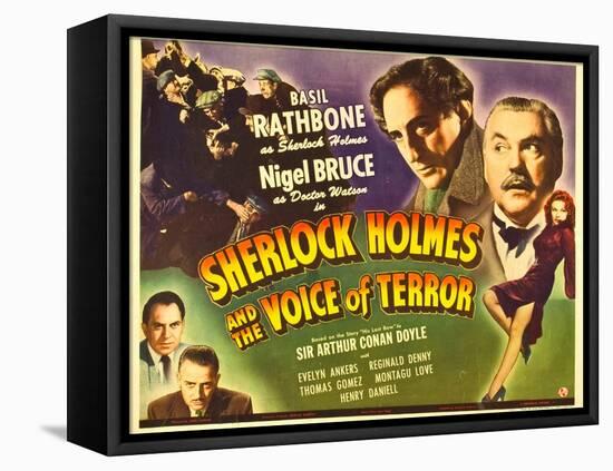 Sherlock Holmes and the Voice of Terror, Thomas Gomez, Reginald Denny, 1942-null-Framed Stretched Canvas