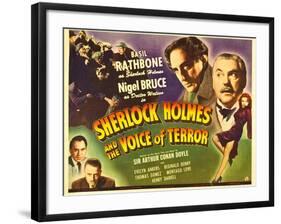 Sherlock Holmes and the Voice of Terror, Thomas Gomez, Reginald Denny, 1942-null-Framed Art Print