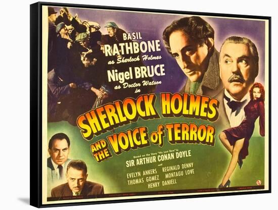 Sherlock Holmes and the Voice of Terror, Thomas Gomez, Reginald Denny, 1942-null-Framed Stretched Canvas