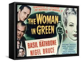 Sherlock Holmes And the Woman In Green, 1945, "The Woman In Green" Directed by Roy William Neill-null-Framed Stretched Canvas