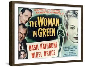 Sherlock Holmes And the Woman In Green, 1945, "The Woman In Green" Directed by Roy William Neill-null-Framed Giclee Print