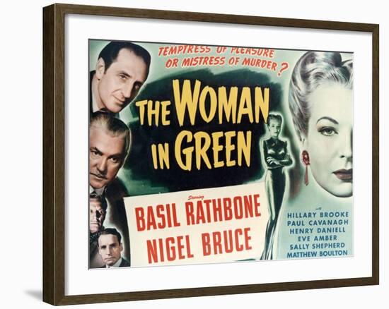 Sherlock Holmes And the Woman In Green, 1945, "The Woman In Green" Directed by Roy William Neill-null-Framed Giclee Print