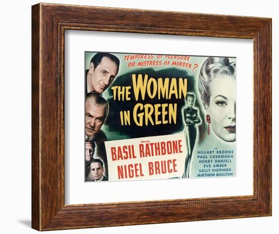 Sherlock Holmes And the Woman In Green, 1945, "The Woman In Green" Directed by Roy William Neill-null-Framed Giclee Print