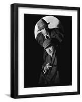 SHERLOCK HOLMES Basil Rathbone and Nigel Bruce (b/w photo)-null-Framed Photo