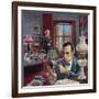 Sherlock Holmes in His Study-Roger Payne-Framed Giclee Print