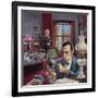 Sherlock Holmes in His Study-Roger Payne-Framed Giclee Print
