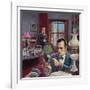 Sherlock Holmes in His Study-Roger Payne-Framed Giclee Print