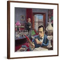 Sherlock Holmes in His Study-Roger Payne-Framed Giclee Print