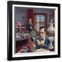 Sherlock Holmes in His Study-Roger Payne-Framed Giclee Print