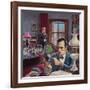 Sherlock Holmes in His Study-Roger Payne-Framed Giclee Print