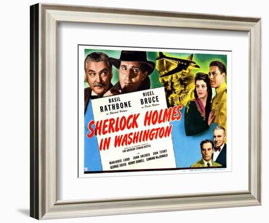 Sherlock Holmes in Washington, 1943-null-Framed Art Print