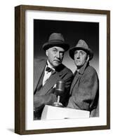 SHERLOCK HOLMES Nigel Bruce and Basil Rathbone (b/w photo)-null-Framed Photo