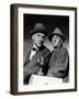 SHERLOCK HOLMES Nigel Bruce and Basil Rathbone (b/w photo)-null-Framed Photo