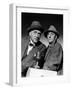 SHERLOCK HOLMES Nigel Bruce and Basil Rathbone (b/w photo)-null-Framed Photo