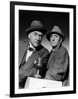 SHERLOCK HOLMES Nigel Bruce and Basil Rathbone (b/w photo)-null-Framed Photo