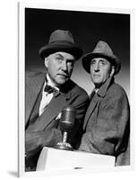 SHERLOCK HOLMES Nigel Bruce and Basil Rathbone (b/w photo)-null-Framed Photo