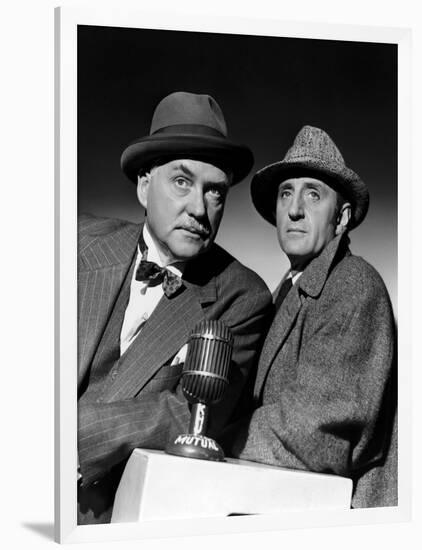 SHERLOCK HOLMES Nigel Bruce and Basil Rathbone (b/w photo)-null-Framed Photo