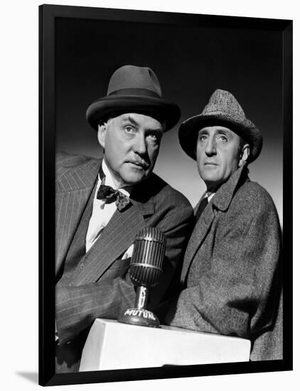 SHERLOCK HOLMES Nigel Bruce and Basil Rathbone (b/w photo)-null-Framed Photo