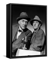 SHERLOCK HOLMES Nigel Bruce and Basil Rathbone (b/w photo)-null-Framed Stretched Canvas