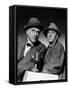 SHERLOCK HOLMES Nigel Bruce and Basil Rathbone (b/w photo)-null-Framed Stretched Canvas