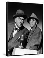 SHERLOCK HOLMES Nigel Bruce and Basil Rathbone (b/w photo)-null-Framed Stretched Canvas