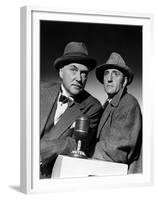 SHERLOCK HOLMES Nigel Bruce and Basil Rathbone (b/w photo)-null-Framed Photo