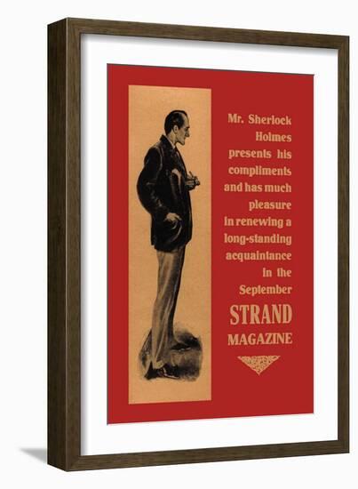 Sherlock Holmes Presents His Compliments-null-Framed Art Print