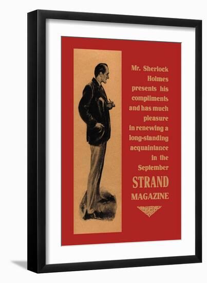 Sherlock Holmes Presents His Compliments-null-Framed Art Print