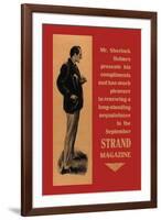 Sherlock Holmes Presents His Compliments-null-Framed Art Print