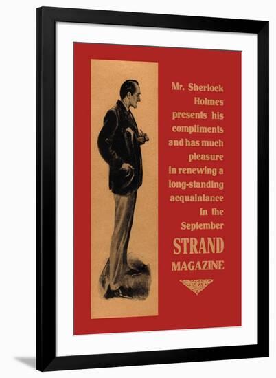 Sherlock Holmes Presents His Compliments-null-Framed Art Print