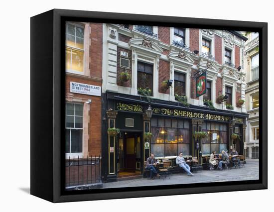 Sherlock Holmes, Pub, London, England-Alex Bartel-Framed Stretched Canvas