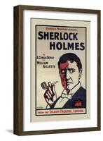 Sherlock Holmes: The Lyceum Theatre, London-John Stewart Browne-Framed Art Print