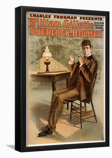 Sherlock Holmes Theatrical Play Poster No.1-null-Framed Poster