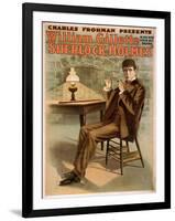 Sherlock Holmes Theatrical Play Poster No.1-Lantern Press-Framed Art Print